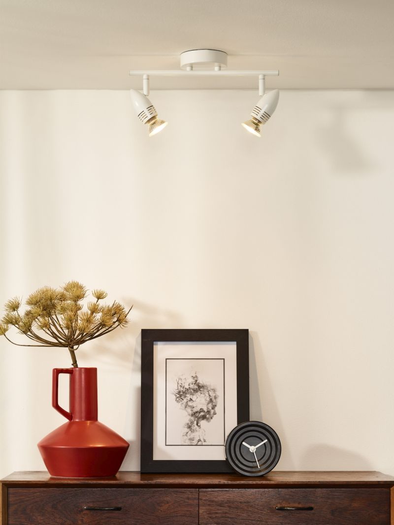 Lucide CARO-LED - Stropné bodové svietidlo - LED - GU10 - 2x5W 2700K - Biele